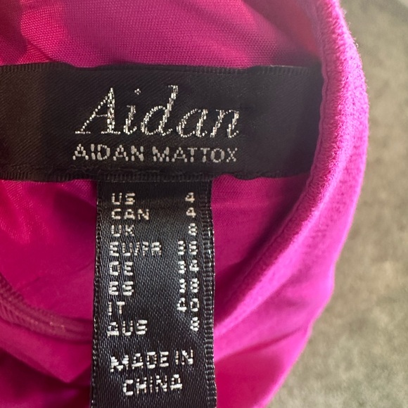 Aidan Matrix Stunning Fushia Mini Dress with Cutout - Picture 3 of 3